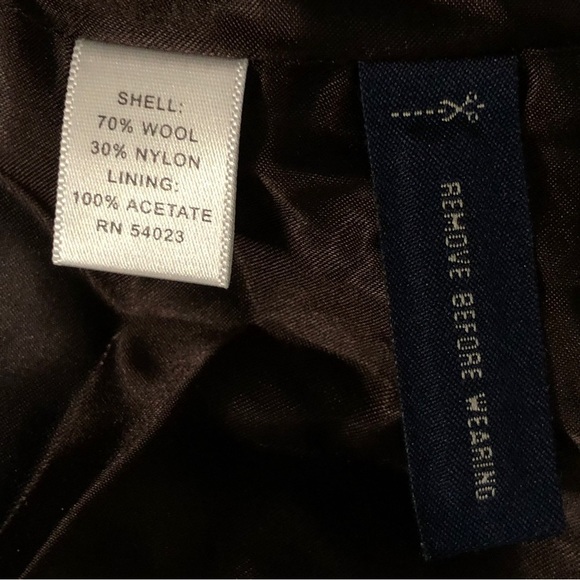 NEW - BANANA REPUBLIC - brown & tan tweed wool blend button front coat - size M - Picture 5 of 7